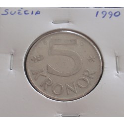 Suécia - 5 Kronor - 1990