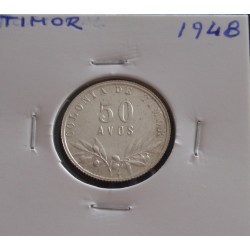 Timor - 50 Avos - 1948 - Prata