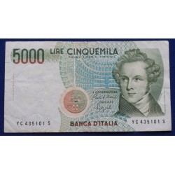 Itália - 5000 Lire - 1985