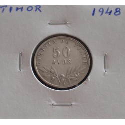 Timor - 50 Avos - 1948 - Prata