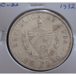 Cuba - 1 Peso - 1932 - Prata