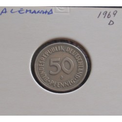 Alemanha - 50 Pfennig - 1969 D