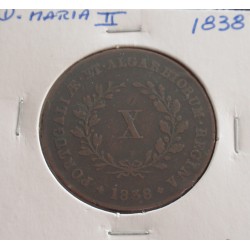 D. Maria II - X Réis - 1838