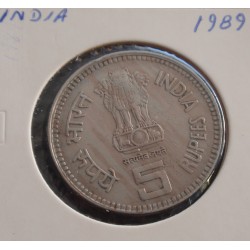 India - 5 Rupees - 1989