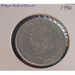 Venezuela - 5 Bolivares - 1990