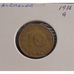 Alemanha - 10 Pfennig - 1978 G