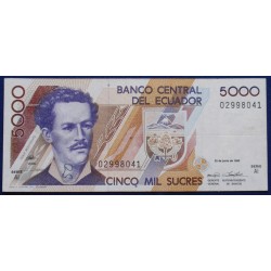 Ecuador - 5000 Sucres - 1992