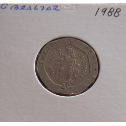 Gibraltar - 20 Pence - 1988