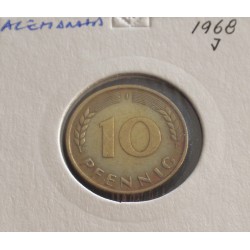 Alemanha - 10 Pfennig - 1968 J