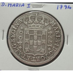 D. Maria I - Cruzado - 1794 - A. G. 17.04 - Prata