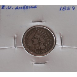 E. U. América - 1 Cent - 1859