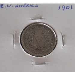 E. U. América - 5 Cents - 1901