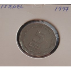 Israel - 5 New Sheqalim - 1997