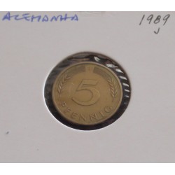 Alemanha - 5 Pfennig - 1989 J