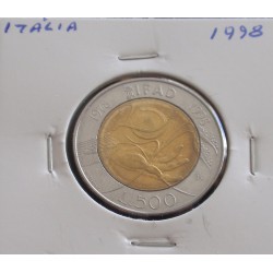 Itália - 500 Lire - 1998