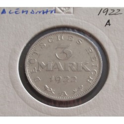 Alemanha - 3 Mark - 1922 A