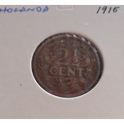 Holanda - 2 1/2 Cents - 1916