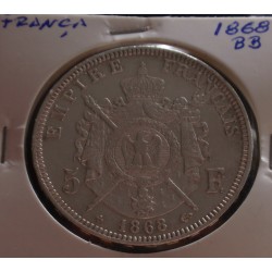 França - 5 Francs - 1868 BB...