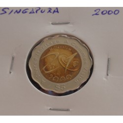 Singapura - 5 Dollars - 2000