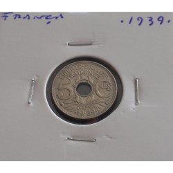 França - 5 Centimes - .1939.
