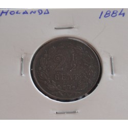 Holanda - 2 1/2 Cents - 1884