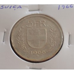Suiça - 5 Francs - 1966 -...