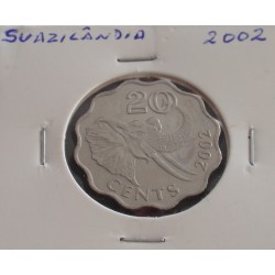 Suazilândia - 20 Cents - 2002