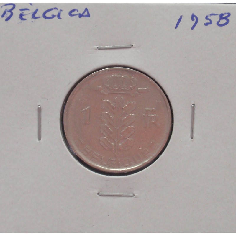 Bélgica ( Belgique ) - 1 Franc - 1958