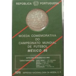 Portugal - 1986 - Futebol - México 86 - BNC / Prata