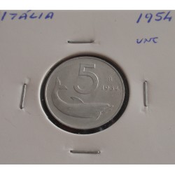 Itália - 5 Lire - 1954 - Unc