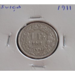 Suiça - 1 Franc - 1911 - Prata