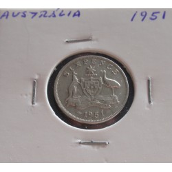 Austrália - 6 Pence - 1951...