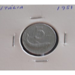 Itália - 5 Lire - 1951