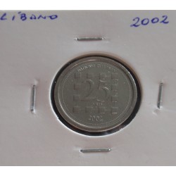Líbano - 25 Livres - 2002