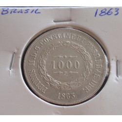 Brasil - 1000 Réis - 1863 -...