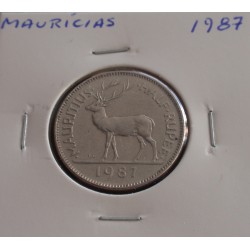 Maurícias - 1/2 Rupee - 1987