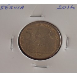 Sérvia - 5 Dinara - 2014