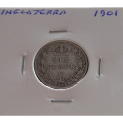 Inglaterra - 6 Pence - 1901...