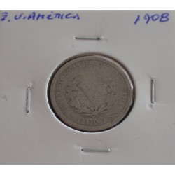 E. U. América - 5 Cents - 1908