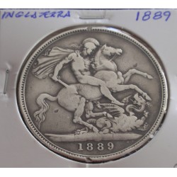 Inglaterra - 1 Crown - 1889...