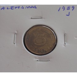 Alemanha - 5 Pfennig - 1989 J