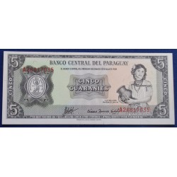 Paraguai - 5 Guaranies -...
