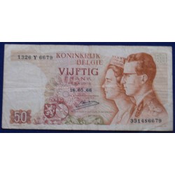Bélgica - 50 Francs - 1966