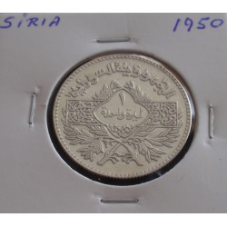 Síria - 1 Lira - 1950 - Prata