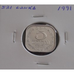 Sri Lanka - 5 Cents - 1991