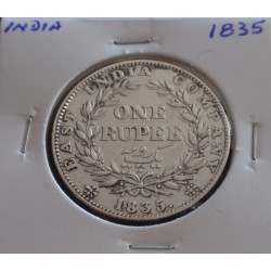India - 1 Rupee - 1835 - Prata