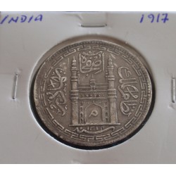 India - 1 Rupee - 1917 - Prata