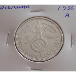 Alemanha - 5 Mark - 1936 A...