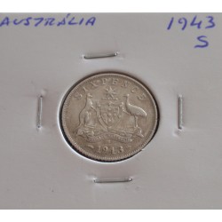 Austrália - 6 Pence - 1943...