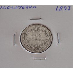 Inglaterra - 6 Pence - 1893...